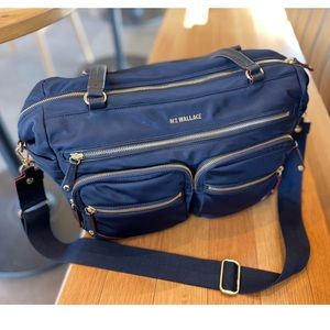 MZ Wallace Tribeca Traveler in color Dawn/Gold details